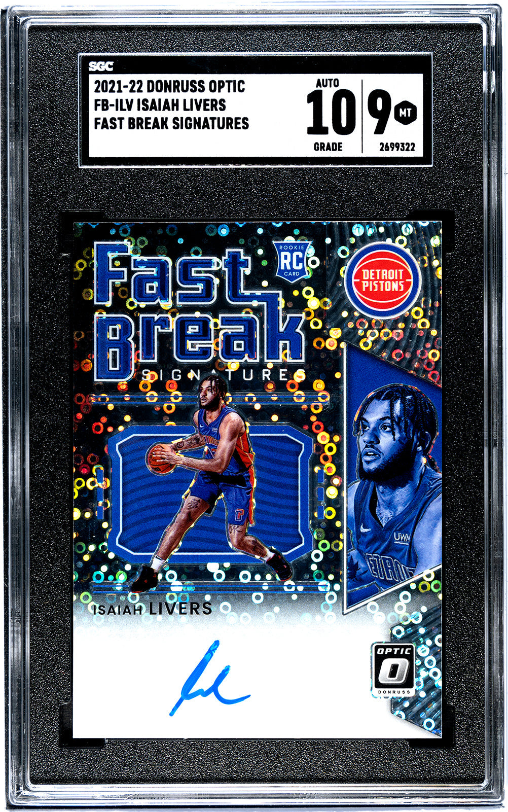 2021-22 Livers Donruss Optic - SGC 9-Auto-10