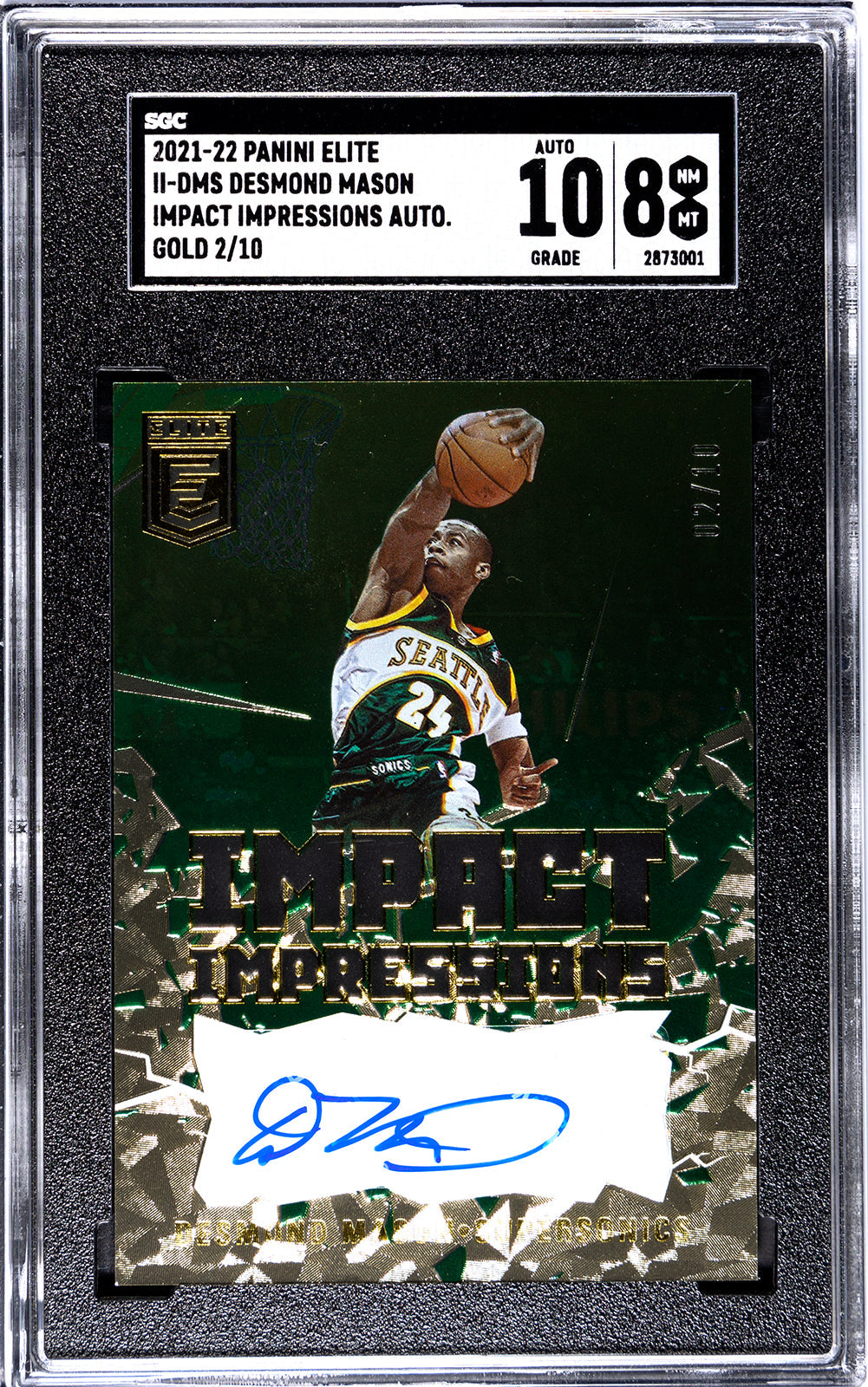 2021-22 Mason Panini Elite - SGC 8-Auto-10