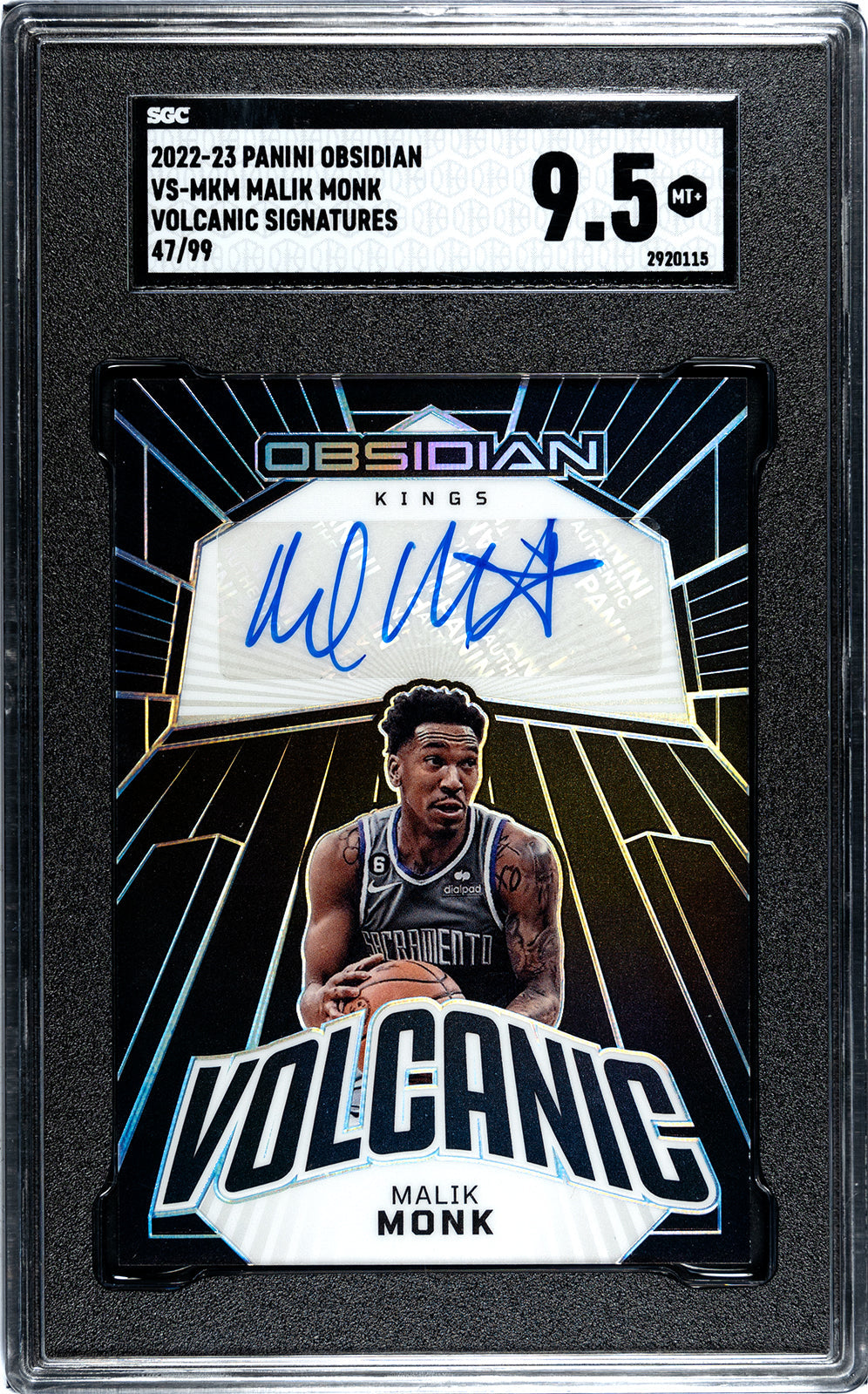 2022-23 Malik Monk Panini Obsidian - SGC 9pt5