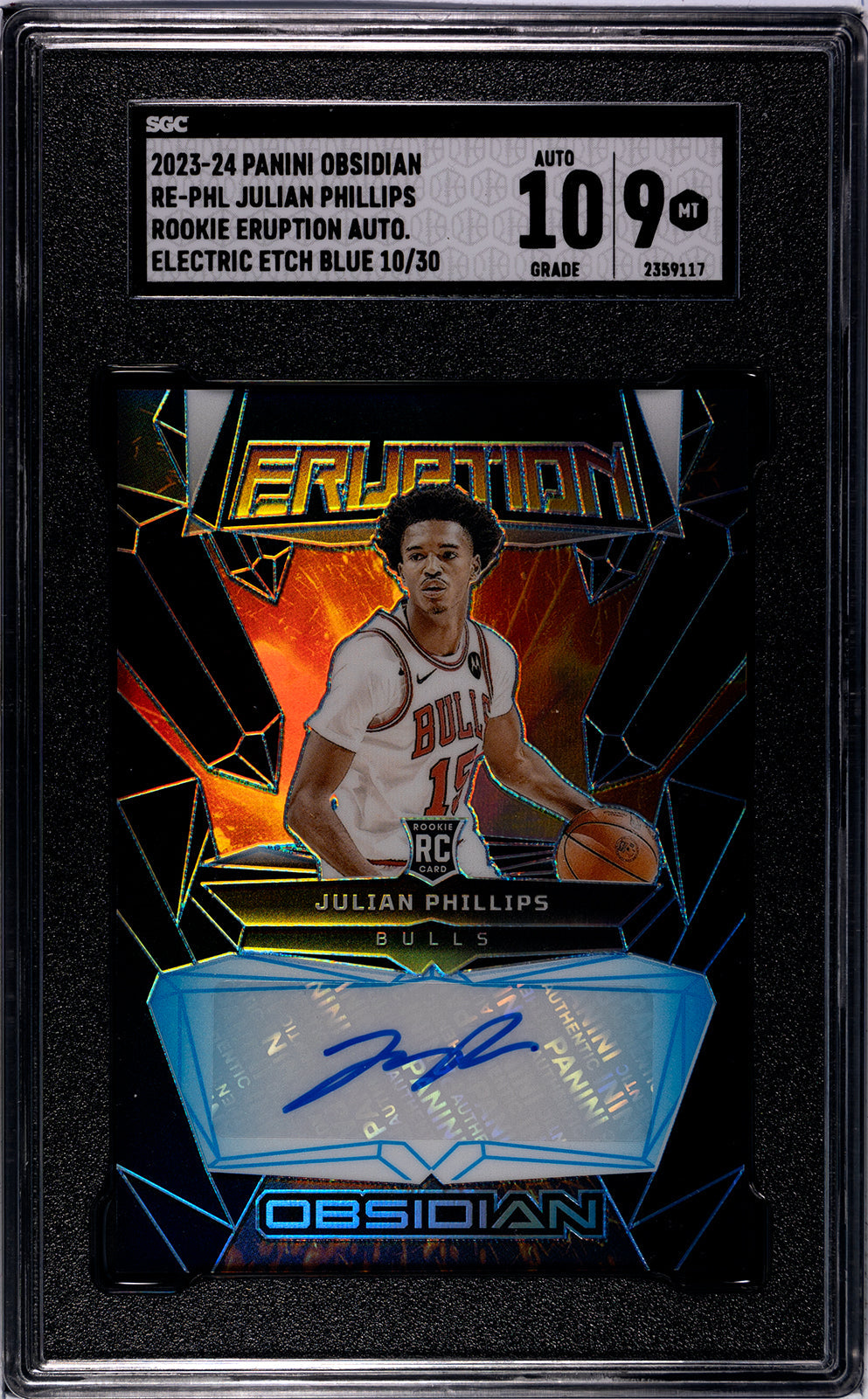 2023-24 Phillips Panini Obsidian - SGC 9-Auto-10