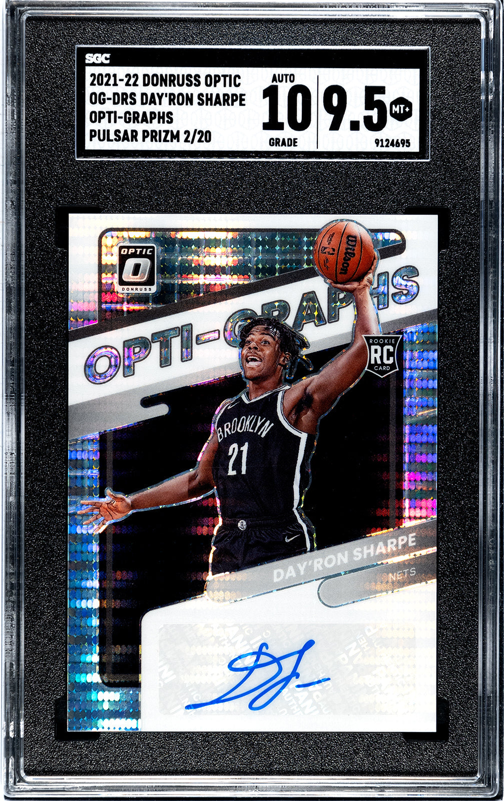 2021-22 Sharpe Donruss Optic - SGC 9pt5-Auto-10