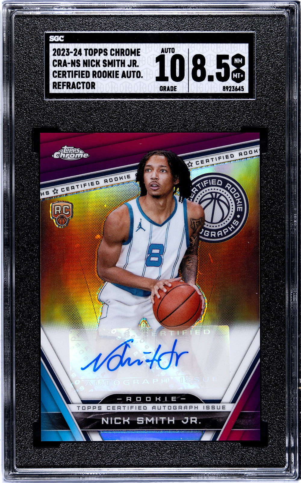 2023-24 Smith Topps Chrome - SGC 8pt5-Auto-10