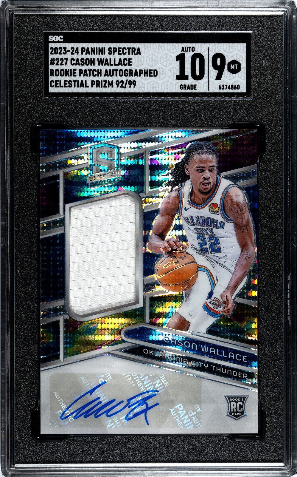 2023-24 Wallace Panini Spectra - SGC 9-Auto-10