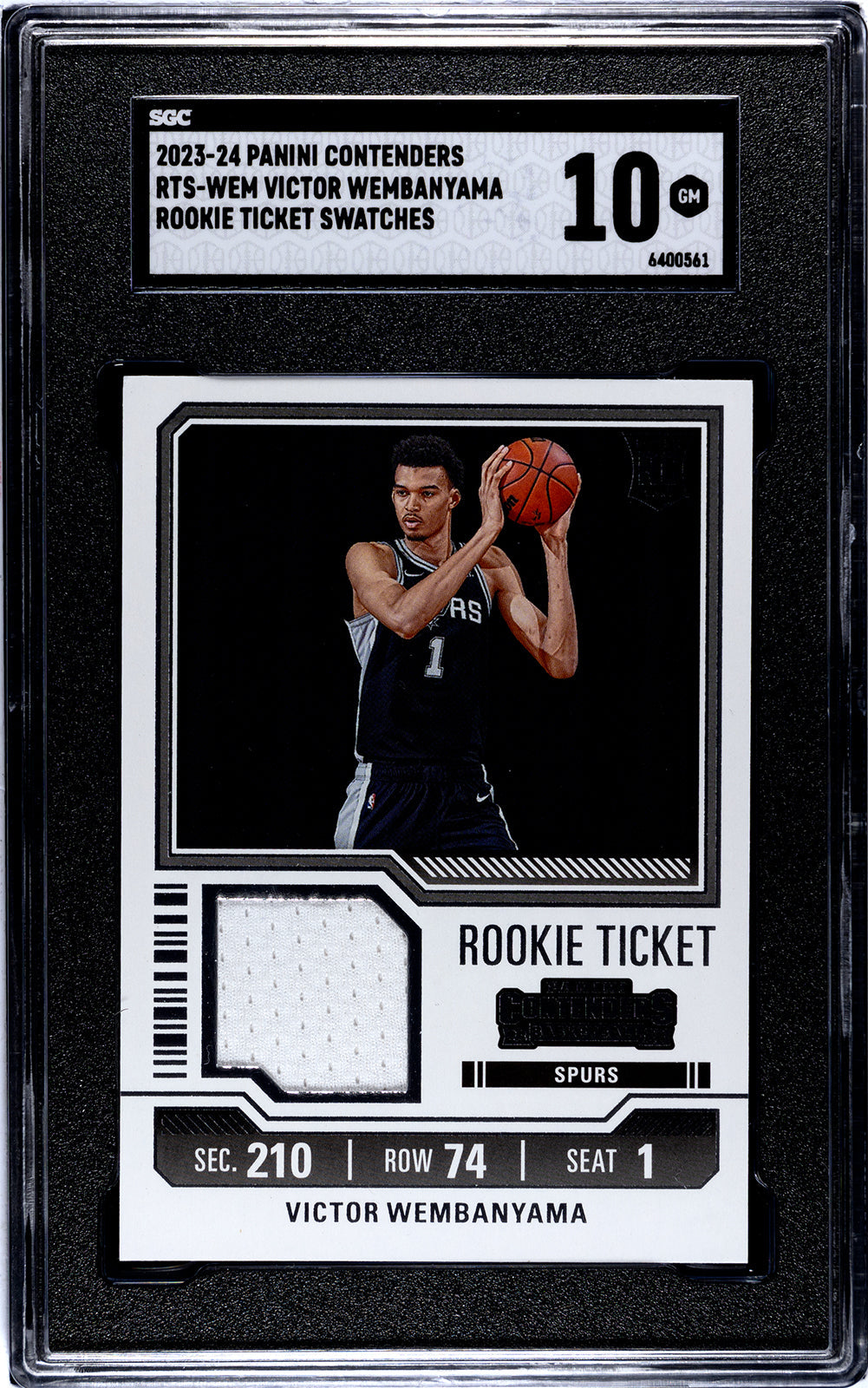 2023-24 Wembanyama Panini Contenders - SGC 10