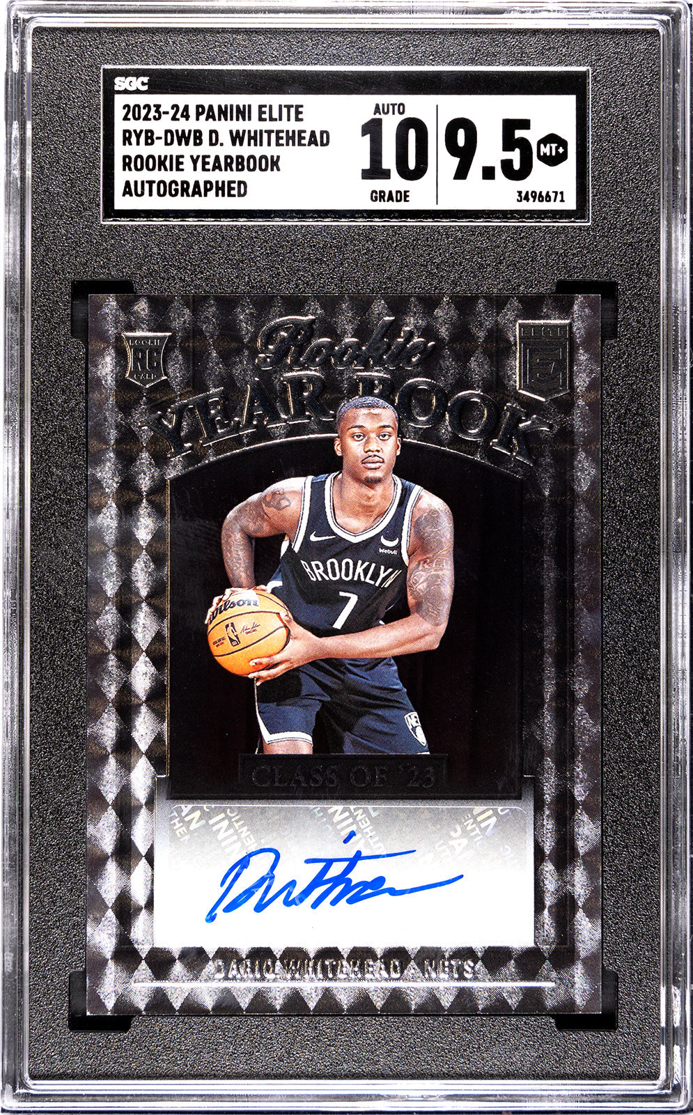 2023-24 Whitehead Panini Elite - SGC 9pt5-Auto-10