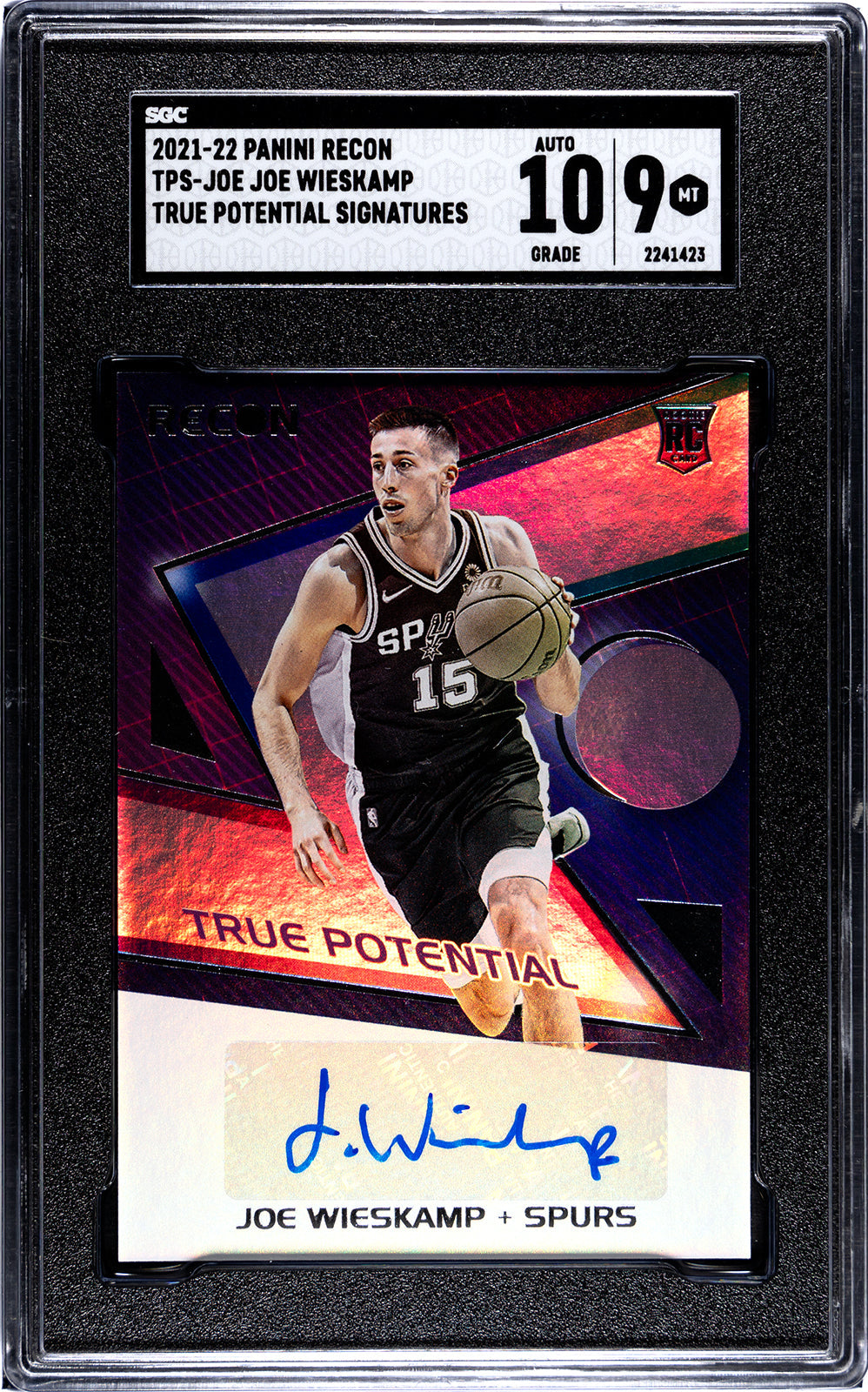 2021-22 Wieskamp Panini Recon - SGC 9-Auto-10